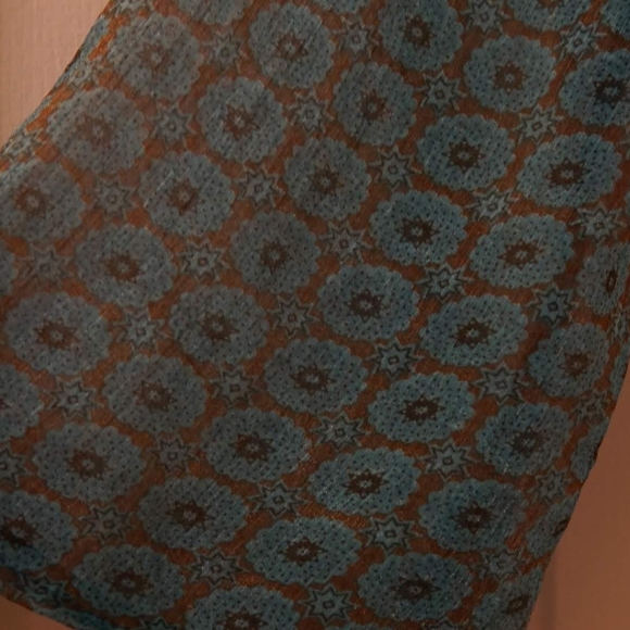 Turquoise printed beach cover up/tunic - Picture 4 of 4